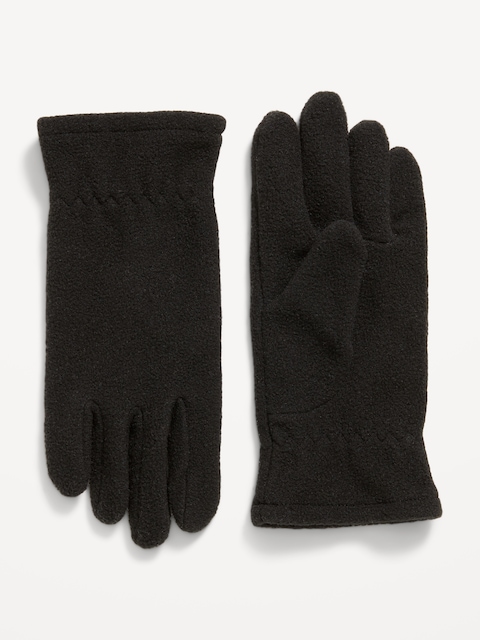 Gender-Neutral Go-Warm Microfleece Gloves for Kids - Black Jack