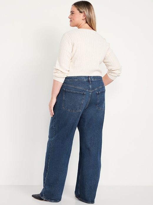 L'image numéro 8 présente Jean coupe détendue à jambe large à taille basse moyenne