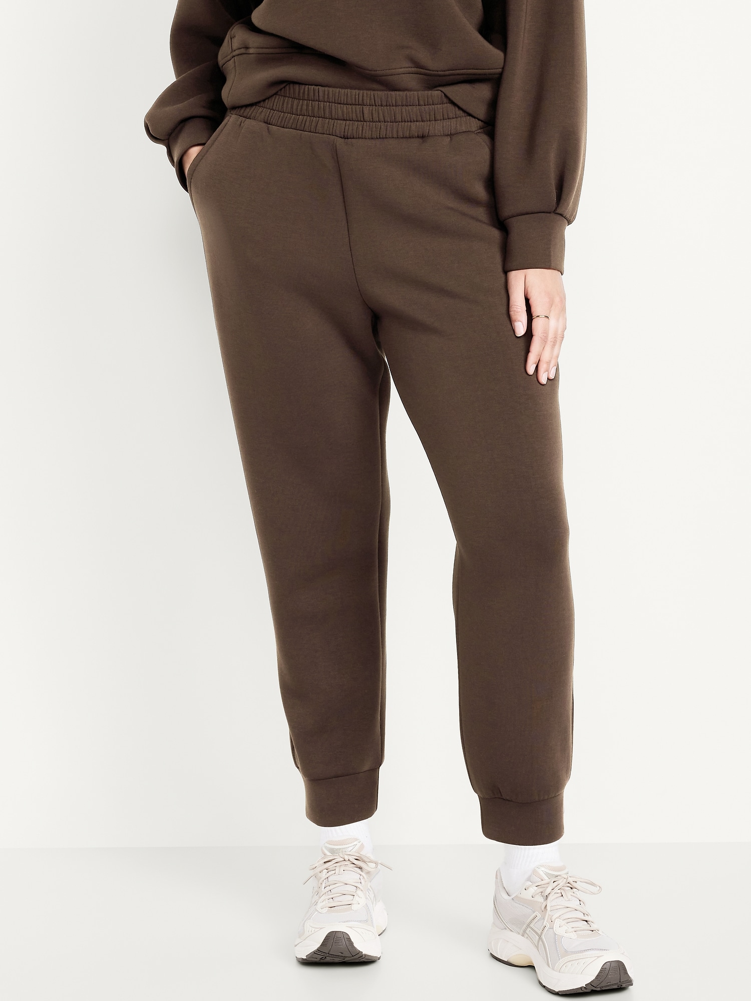 High-Waisted Bounce Fleece Jogger Sweatpants
