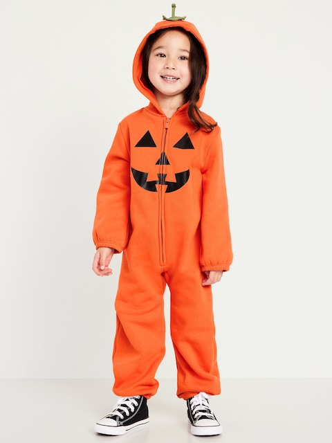 Unisex Hooded Critter One-Piece Costume for Toddler - Orange