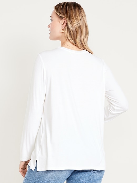 Image number 4 showing, Luxe Long-Sleeve Crew-Neck Tunic