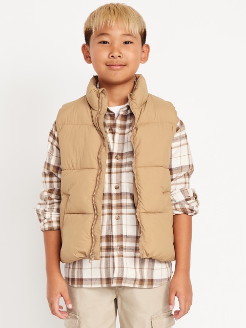 Gilet rembourré matelassé hydrorésistant pour garçon - Jaune