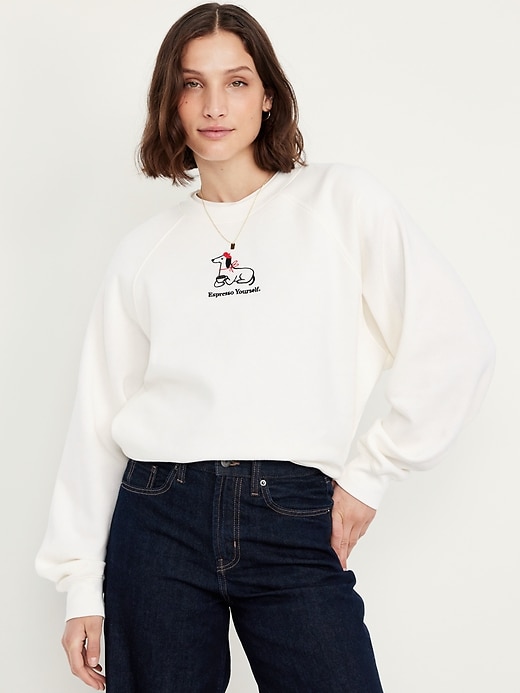 Image number 1 showing, SoComfy Oversized Graphic Raglan Sweatshirt
