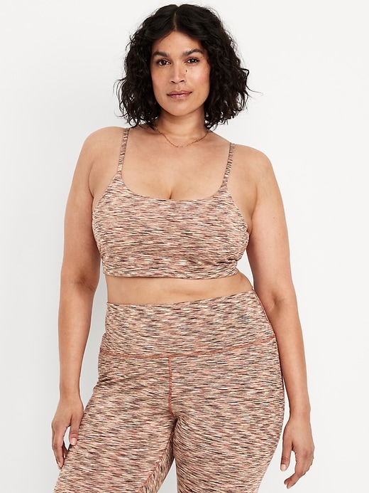 Image number 7 showing, Light Support Space-Dye Racerback Sports Bra