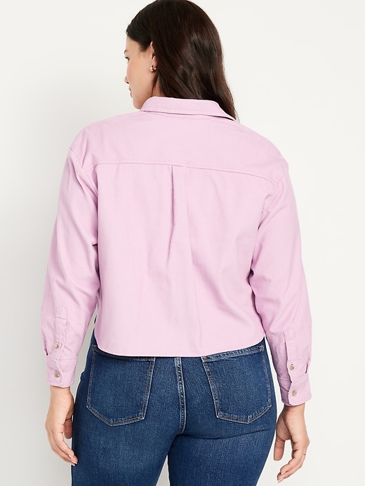 Image number 6 showing, Cropped Button-Down Corduroy Shirt