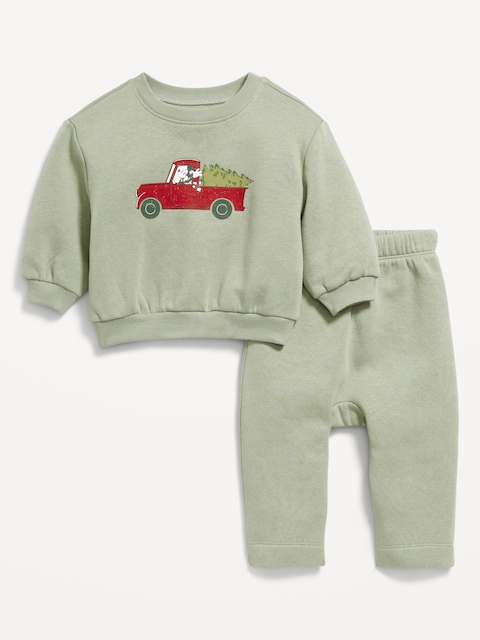 Disney© Unisex Graphic Sweatshirt and Sweatpants Set for Baby - Mickey Mouse