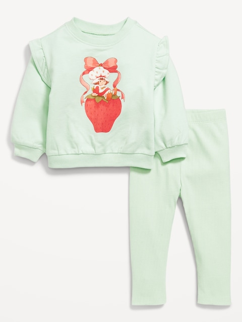 Ensemble chandail en coton ouaté Strawberry Shortcake™ et legging pour bébé - Rouge