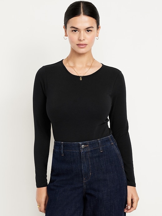 Image number 4 showing, Long-Sleeve Crew-Neck Bodysuit