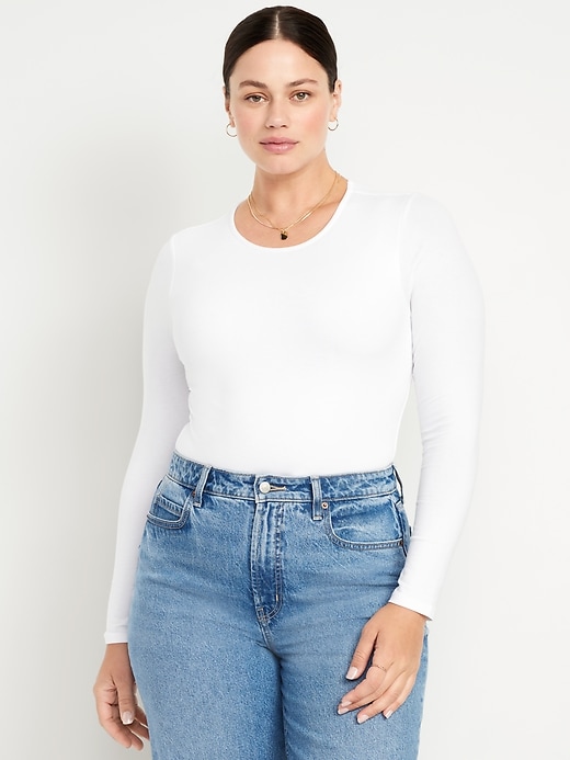 Image number 4 showing, Long-Sleeve Crew-Neck Bodysuit