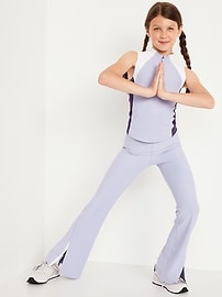 Voir une image plus grande du produit 3 de 5. Legging performance PowerSoft jambe évasée à taille haute pour fille