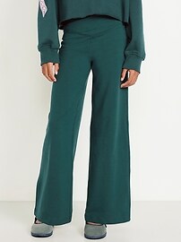 Image number 1 showing, High-Waisted PowerChill Crossover Wide-Leg Leggings for Girls
