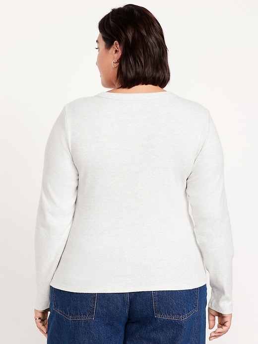 Image number 6 showing, Long-Sleeve Cozy V-Neck Top