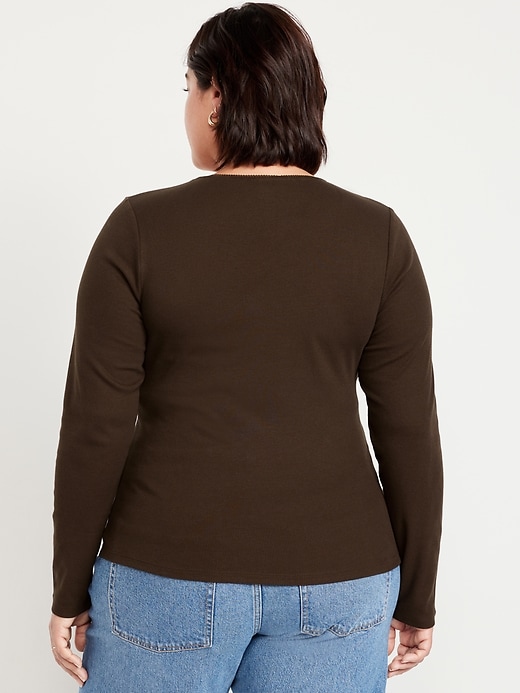 Image number 8 showing, Long-Sleeve Square-Neck Top