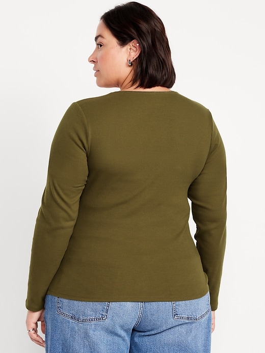 Image number 8 showing, Long-Sleeve Square-Neck Top