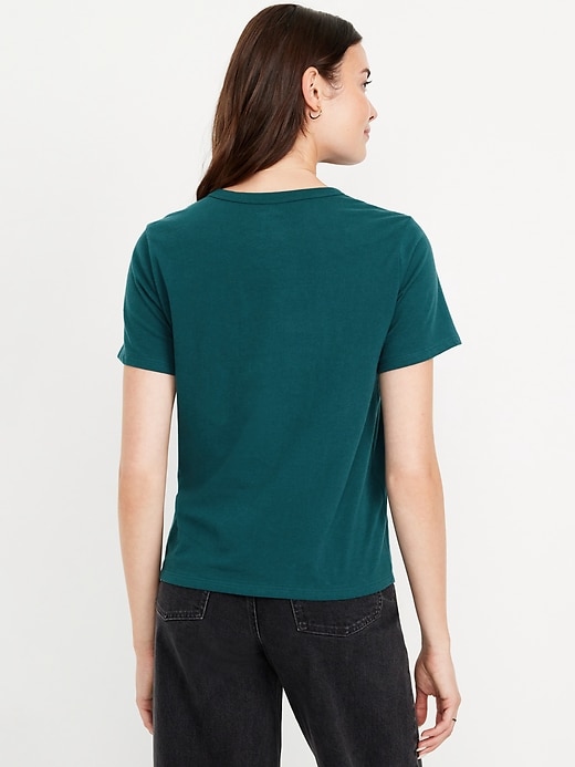 L'image numéro 2 présente T-shirt passe-partout ras du cou à imprimé