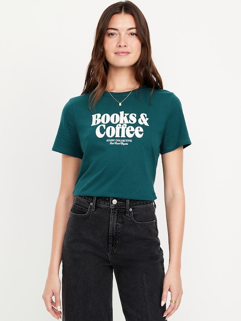 T-shirt passe-partout ras du cou à imprimé - Courant-Jet