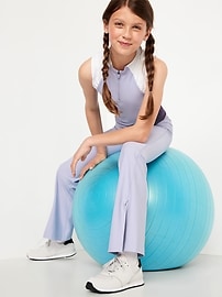 View large product image 3 of 3. PowerSoft Fitted Sleeveless Zip Top for Girls