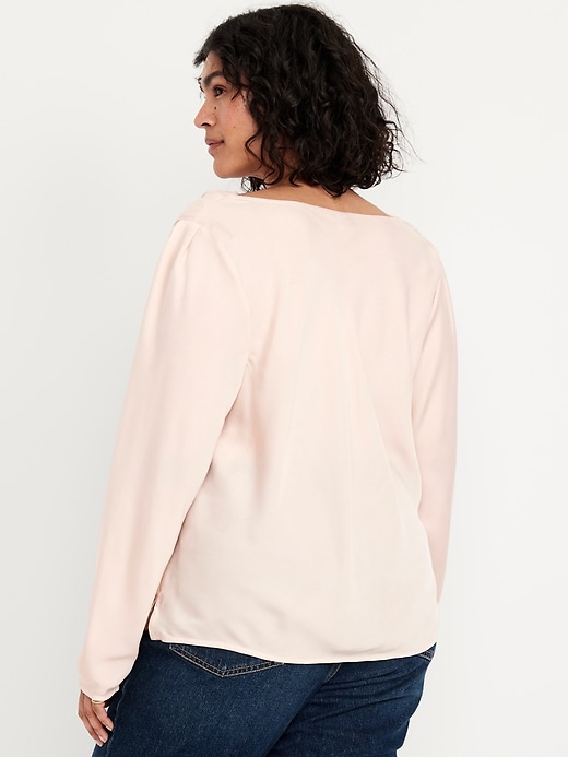 Image number 8 showing, Cowl-Neck Satin Top