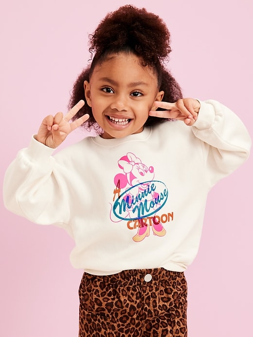 View large product image 1 of 5. Old Navy x Disney© Minnie Mouse Crew-Neck Sweatshirt for Toddler Girls