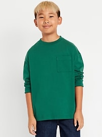 Image number 1 showing, Oversized Long-Sleeve Pocket T-Shirt for Boys