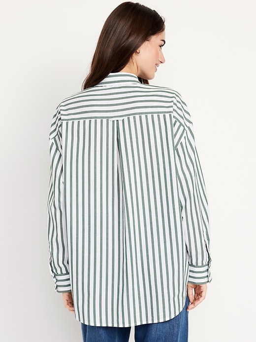 Image number 2 showing, Oversized Button-Down Boyfriend Shirt