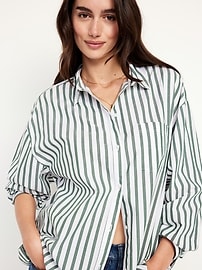 Oversized Button-Down Boyfriend Shirt