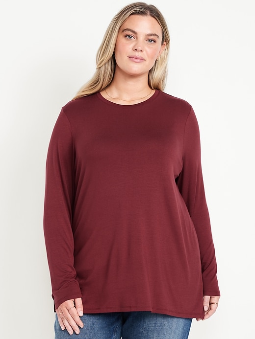 Image number 6 showing, Luxe Long-Sleeve Crew-Neck Tunic