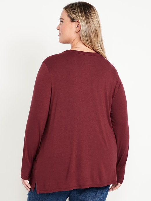 Image number 7 showing, Luxe Long-Sleeve Crew-Neck Tunic