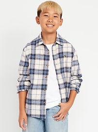 Image number 1 showing, Long-Sleeve Pocket Plaid Flannel Shirt for Boys