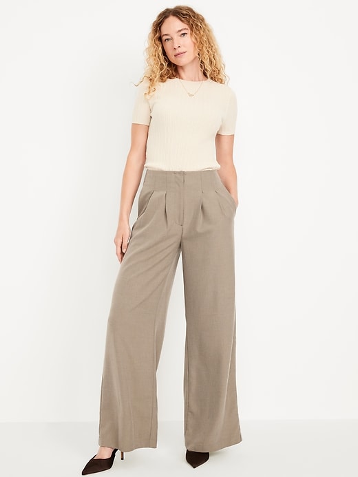 Image number 9 showing, Extra High-Waisted Super Wide-Leg Pants