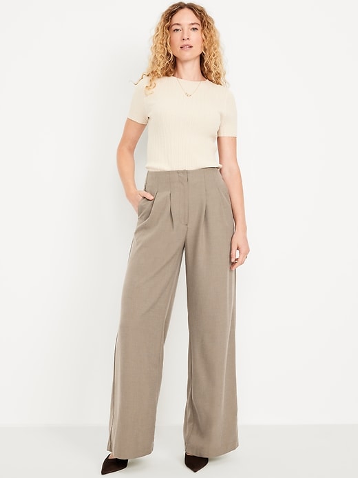 Image number 1 showing, Extra High-Waisted Super Wide-Leg Pants