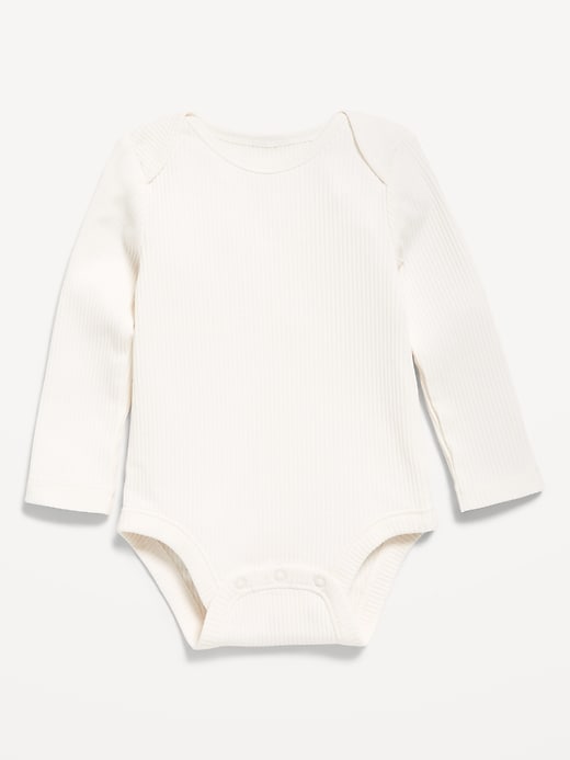 Voir une image plus grande du produit 1 de 2. Cache-couche à manches longues en tricot côtelé unisexe pour bébé