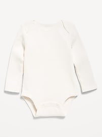 Image number 1 showing, Unisex Long-Sleeve Ribbed Bodysuit for Baby