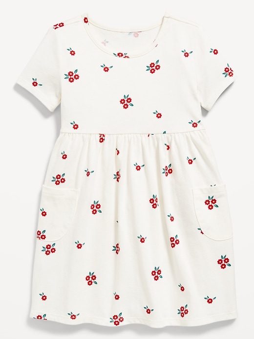 View large product image 1 of 1. Printed Jersey-Knit Short-Sleeve Dress for Toddler Girls