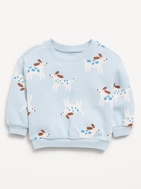 Printed Crew-Neck Sweatshirt for Baby - Blue Dogs