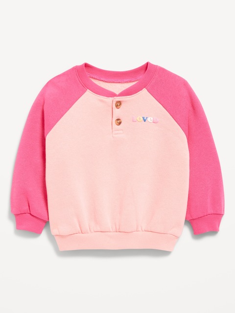 Printed Crew-Neck Sweatshirt for Baby - Pink