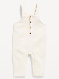 Image number 1 showing, Fleece Button-Front Overalls for Baby