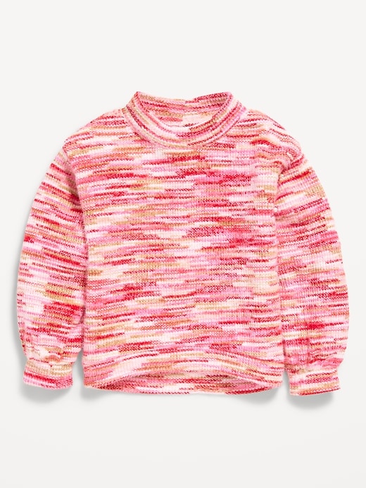 Image number 1 showing, Cozy Mock-Neck Chenille Sweater for Toddler Girls