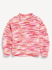 Image number 1 showing, Cozy Mock-Neck Chenille Sweater for Toddler Girls