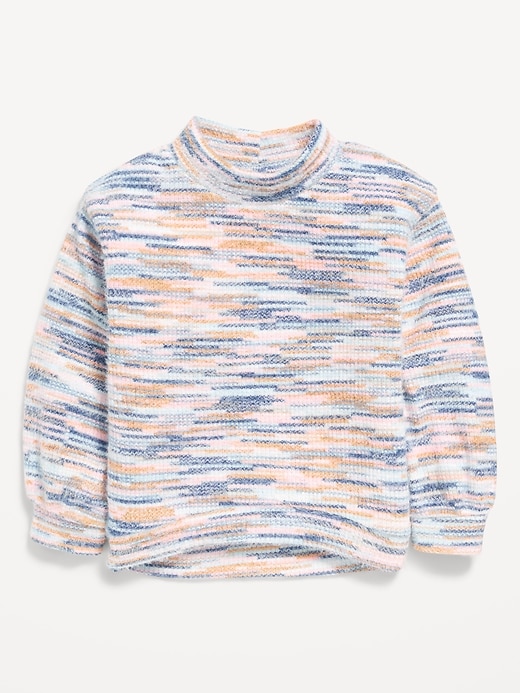 Image number 1 showing, Cozy Mock-Neck Chenille Sweater for Toddler Girls