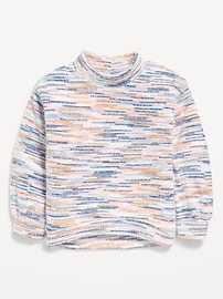 Image number 1 showing, Cozy Mock-Neck Chenille Sweater for Toddler Girls