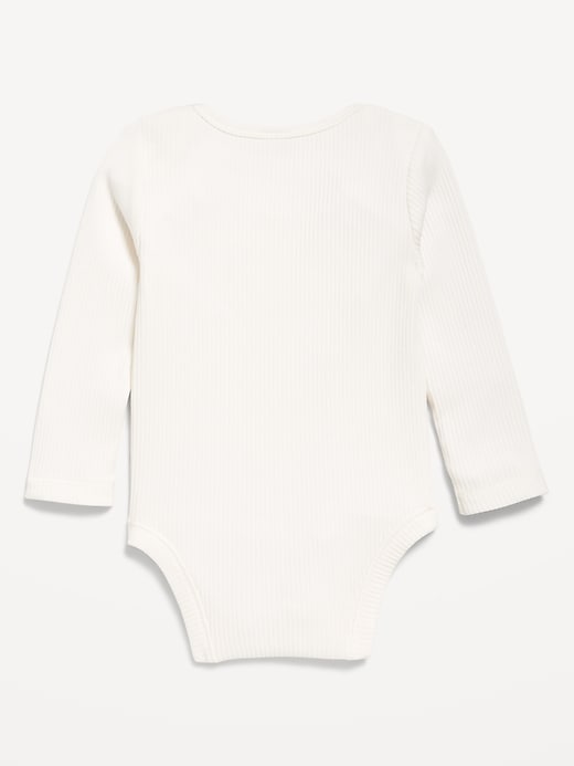 Voir une image plus grande du produit 2 de 2. Cache-couche à manches longues en tricot côtelé unisexe pour bébé