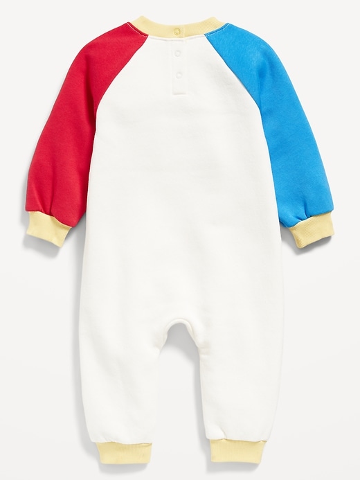 View large product image 2 of 2. Long-Sleeve French-Terry One-Piece Jumpsuit for Baby