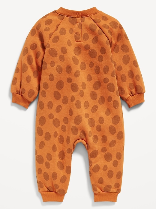 View large product image 2 of 2. Long-Sleeve French-Terry One-Piece Jumpsuit for Baby