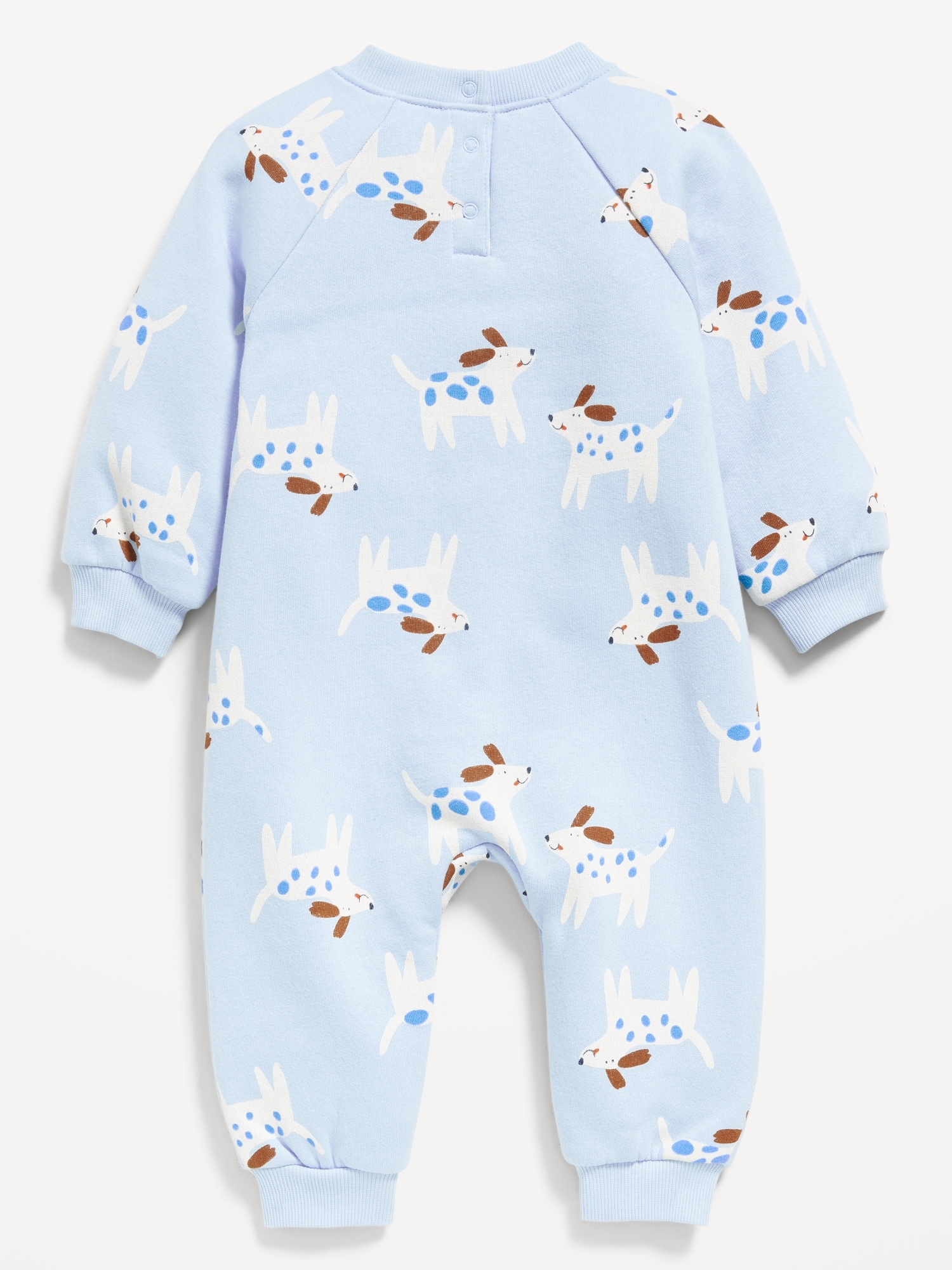 Long-Sleeve French-Terry One-Piece Jumpsuit for Baby