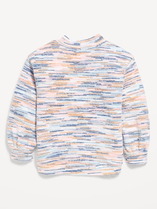 Image number 2 showing, Cozy Mock-Neck Chenille Sweater for Toddler Girls