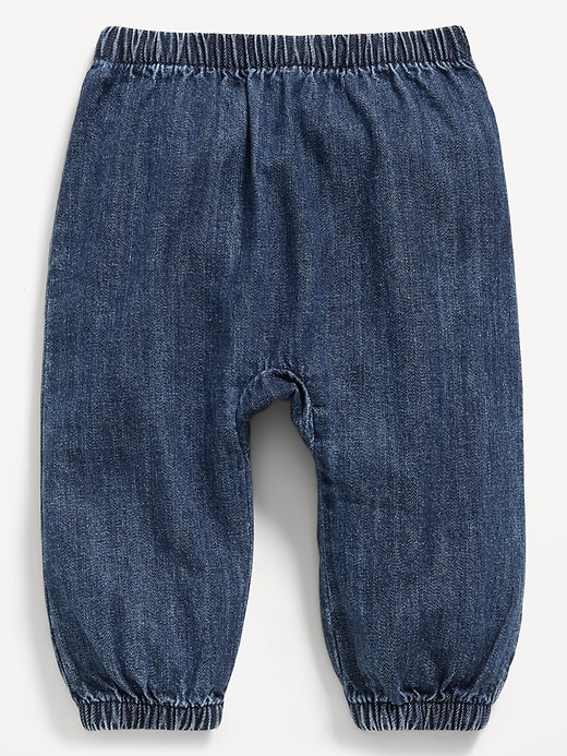 Voir une image plus grande du produit 1 de 2. Pantalon à taille extensible en chambray pour bébé