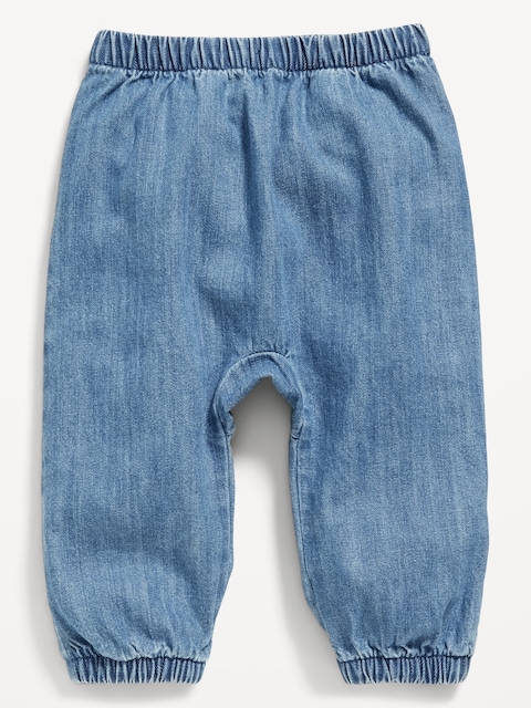 Pull-On Chambray Pants for Baby - Blue