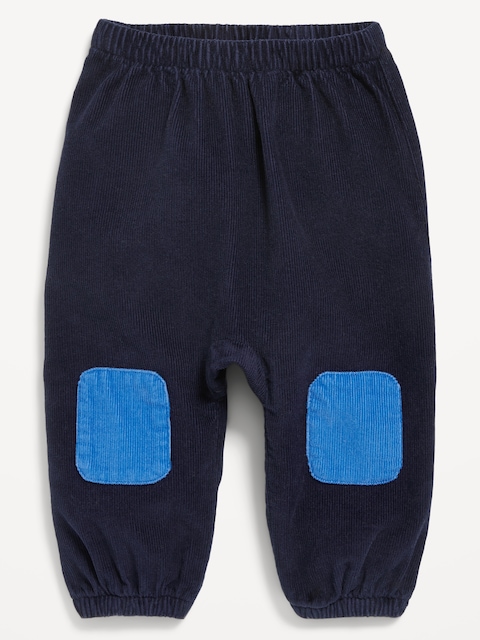 Pull-On Corduroy Knee Patch Pants for Baby - Blue