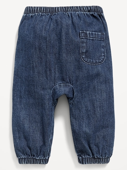 Voir une image plus grande du produit 2 de 2. Pantalon à taille extensible en chambray pour bébé